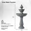  Fontaine solaire sur pied 36,2 pouces à 2 niveaux pour l'extérieur - Design classique