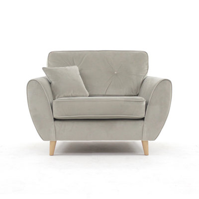 Rafe Scandi Style Velvet Loveseat