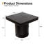 23.6" Square Coffee Table with Parquet Top & Cylindrical Base