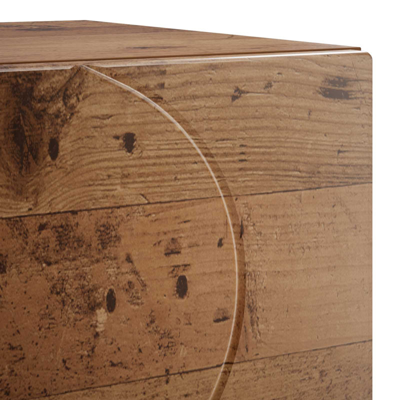33.5cm W Engineered Wood Bedside Table, Oak Wood