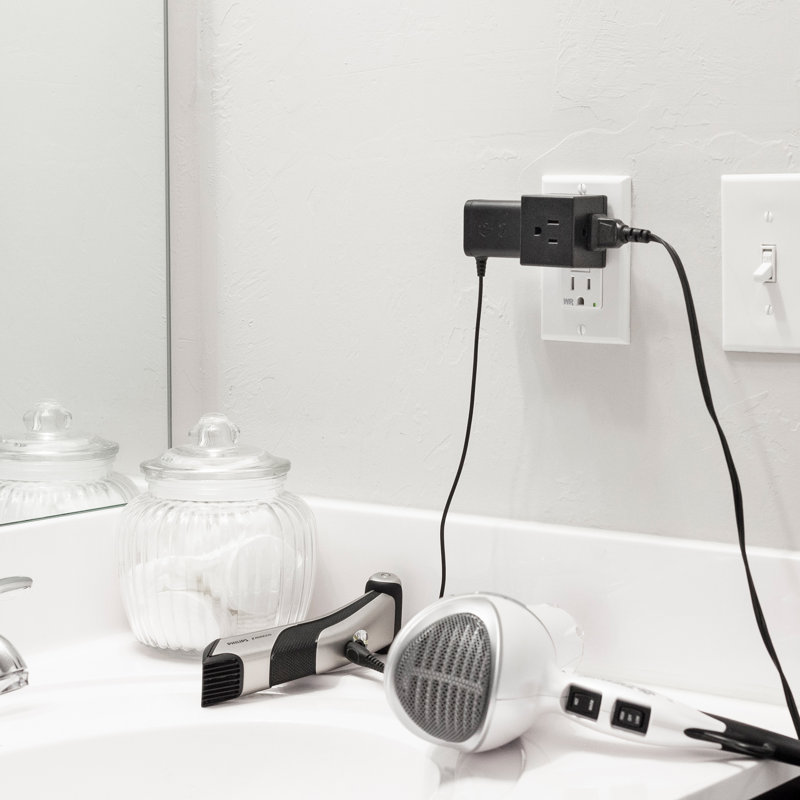PHilips 3-Outlet Grounded Cube Tap, Black, SPS3002BC/37