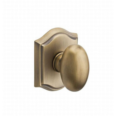 Ellipse Privacy Door Knob with Traditional Arch Rose
