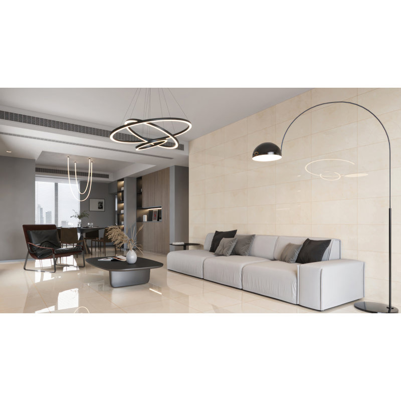 Shandar 12" x 24" Porcelain Marble Look Wall Floor Use Tile in Crema Marfil Light