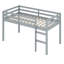 Lit mezzanine en bois avec échelle-1049872952