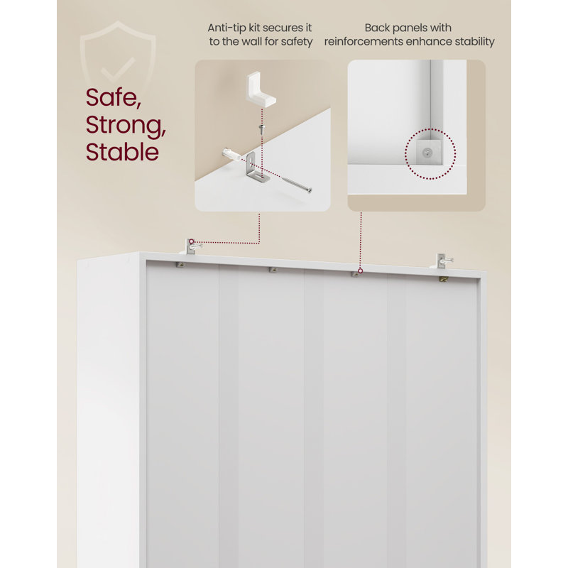8-Cube 51''H Open Storage Shelf, Versatile Bookcase, Cloud White