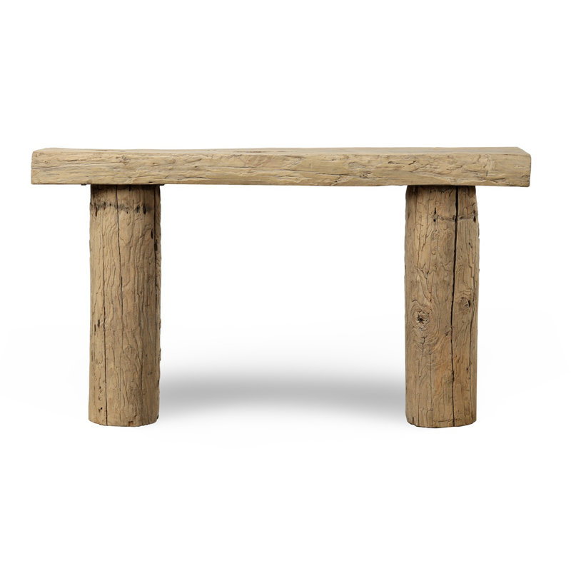 Env. Console de 50 à 60 pouces de style rétro avec teinte de bois naturel rustique