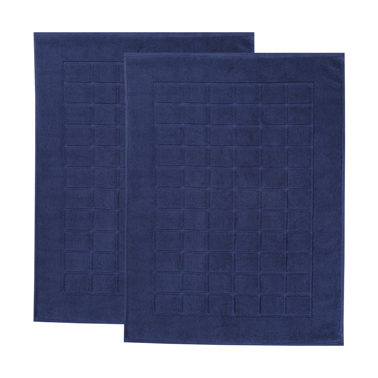 Cotton Bath Mat, Navy Blue