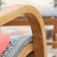 Chaise longue de patio en teck Watkins - Coussin lombaire gratuit