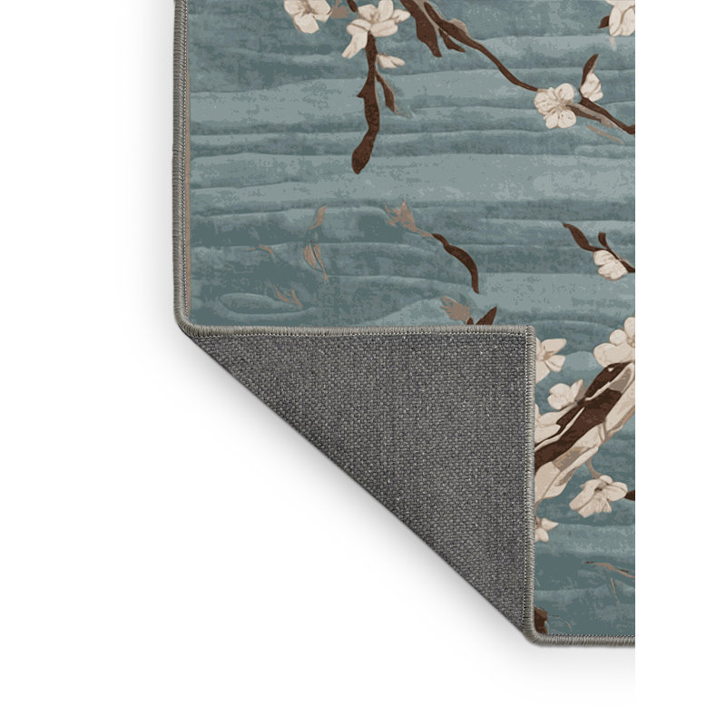 Tapis gris soyeux et moelleux, Rectangle 2 pi x 3 pi