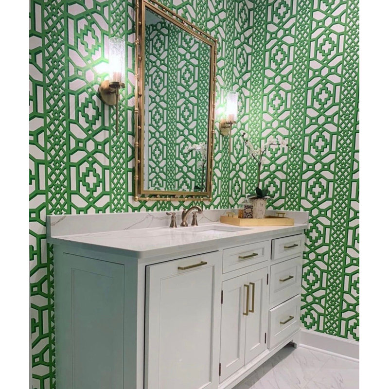 Jamison Flat Metal Wall Mirror, Gold