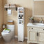 Grande armoire de rangement pour salle de bain avec tablettes réglables pour la maison