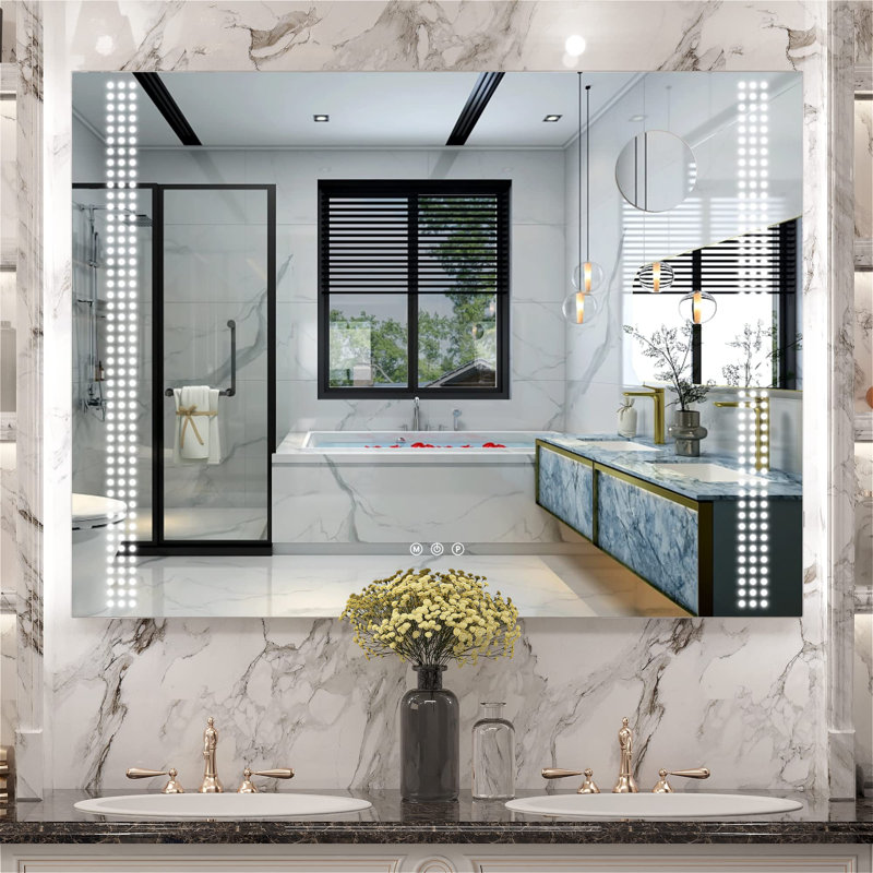 Gildas Rectangle Mirror with Shelves