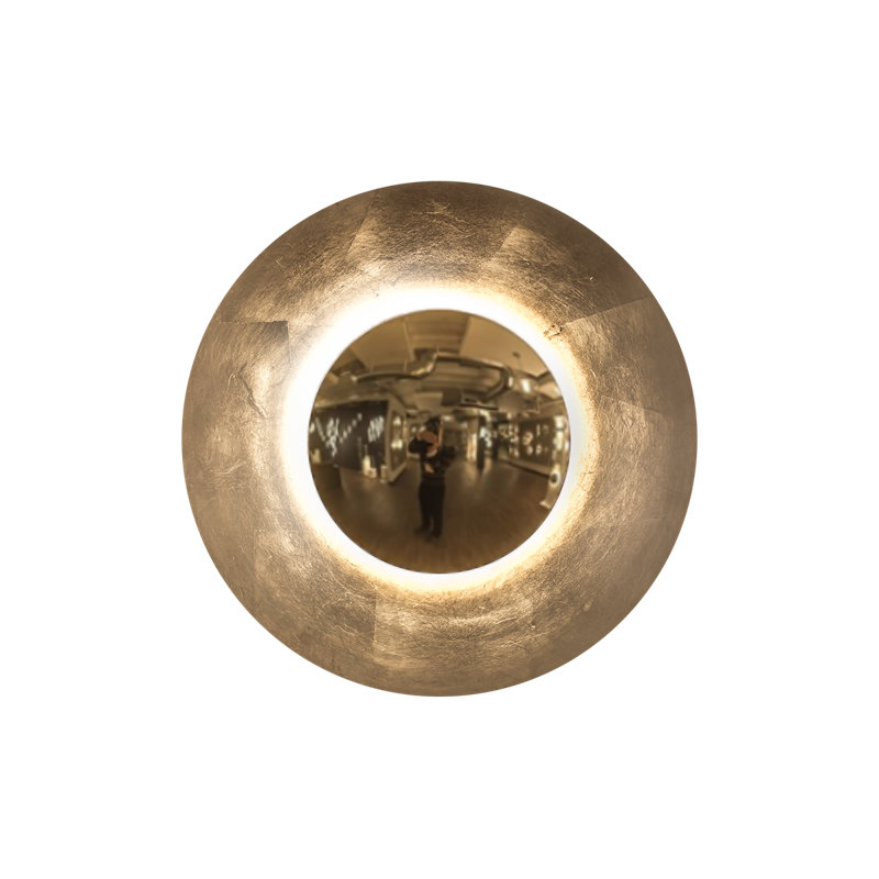 Plafonnier encastré 1 lumière Blaze Oak, Feuille d'or, H 18 po x l 18 po x P 3,5 po