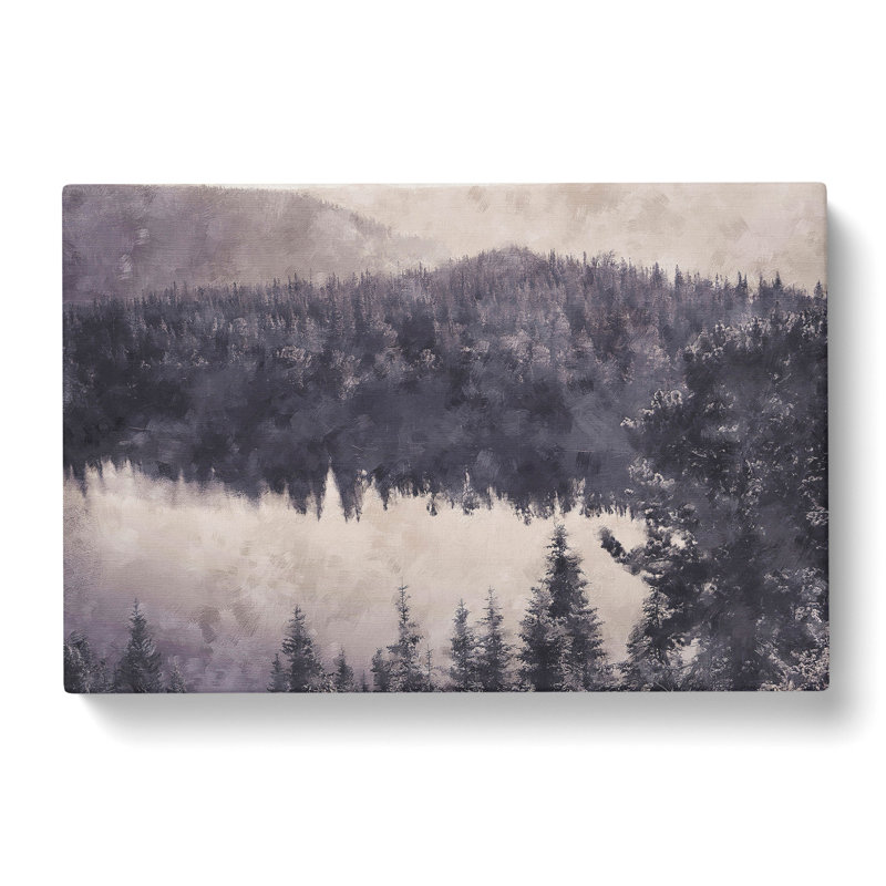 Forest And Lake Vol.2 - Wrapped Canvas Painting, 35cm H x 50cm W x 3cm D