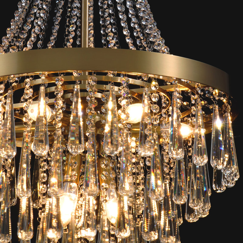 9 - Light Chandelier, Champagne gold