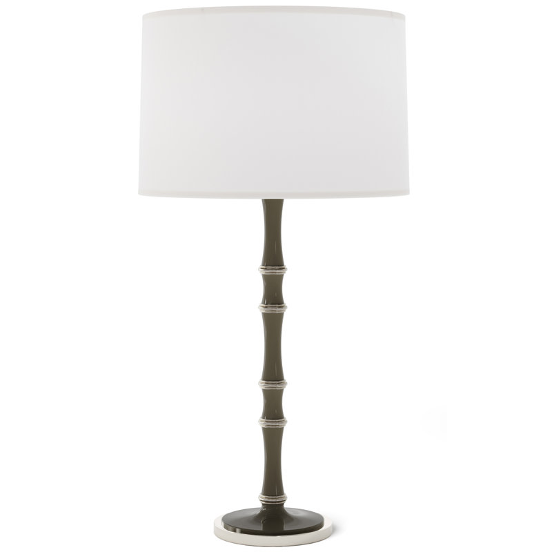 Kane Table Lamp, Celadon, Polished Nickel, Celadon