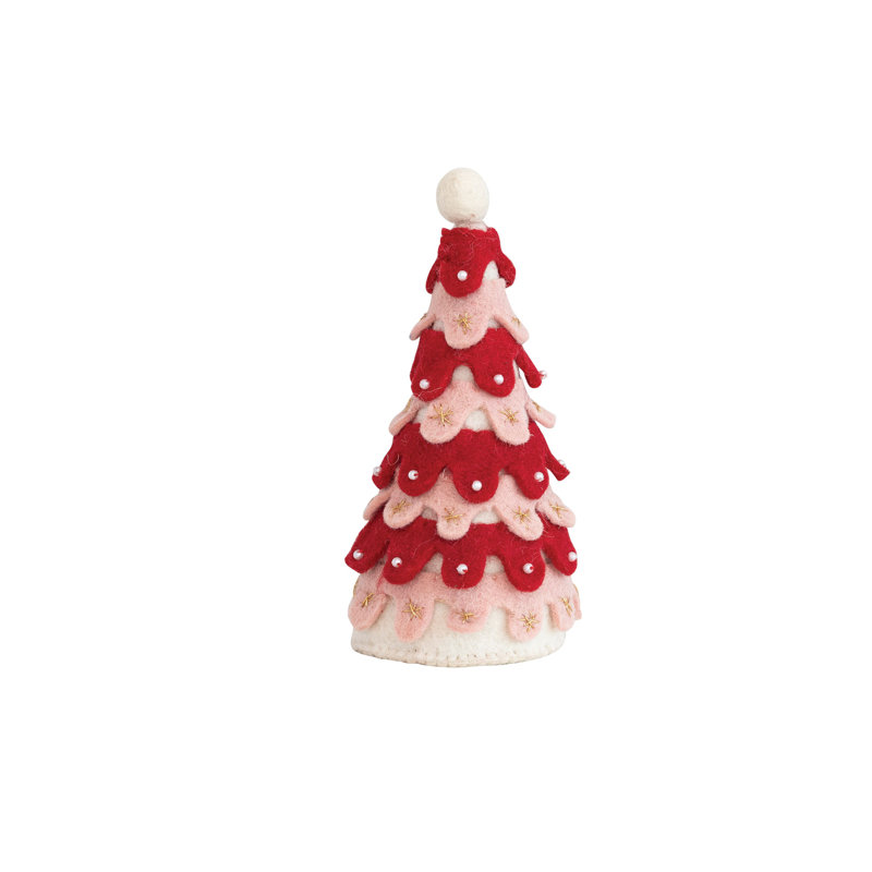 Handmade Wool Felt Tree With Beads