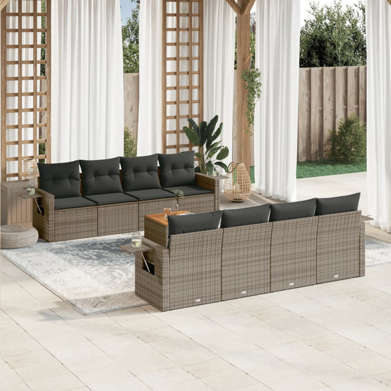  Garden Sofa Set Grey