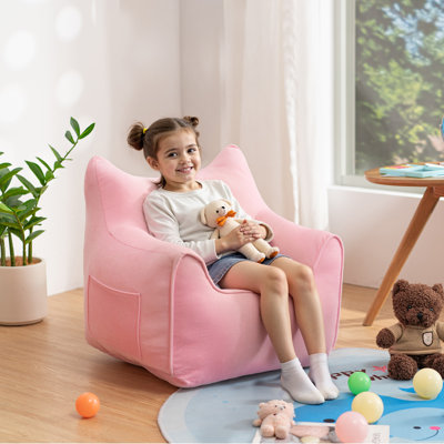 Kids Bean Bag Chair Stuffed Toddler Bean Bag Sofa With Pocket Filler Bean Bag Chair Chair For Gaming Reading Playing by Trule
