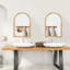 Elize Arch Handcrafted Rattan Wall Mirror, Natural Boho Décor Accent, For Livingroom, Bedroom-308980072