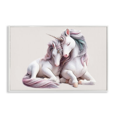 Paire de licornes étreintes, art de la giclée par Annalisa Latella