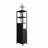 Tall Slim Freestanding Linen Tower Storage Cabinet With Shutter Door And 3 Tier Shelves-955854905