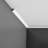 3/4 in x 3/4 in x 78-3/4 in Primed White Plain Polystyrene Crown Moulding