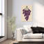 Purple Grape Cluster Minimalist Organic Fruit Nature Wall Art Print by Nicholas - Wrapped Canvas Print-2025314030