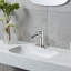 Robinet de lavabo pour salle de bain à poignée simple 1 ou 3 trous avec plaque de pont et trop-plein Nickel brossé-126253950