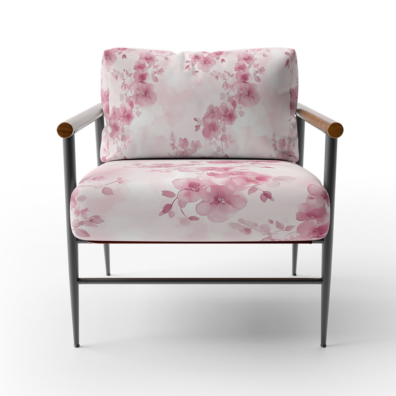 Chaise d'appoint Teens Botanical, Bras ronds bruns