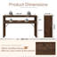 Console à 2 niveaux 47,36 po Aust avec rangement ouvert, canapé en bois pour le salon, l'entrée et le couloir Aust-347903334
