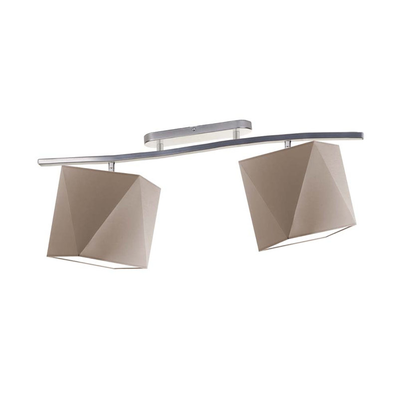 Muro Flush Mount, Grey, Brown