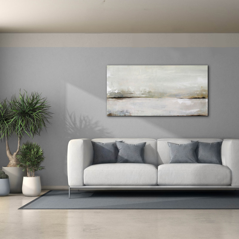 "Vue du Rhin" par Karen Hale, H 30 po x l 60 po x P 1,5 po