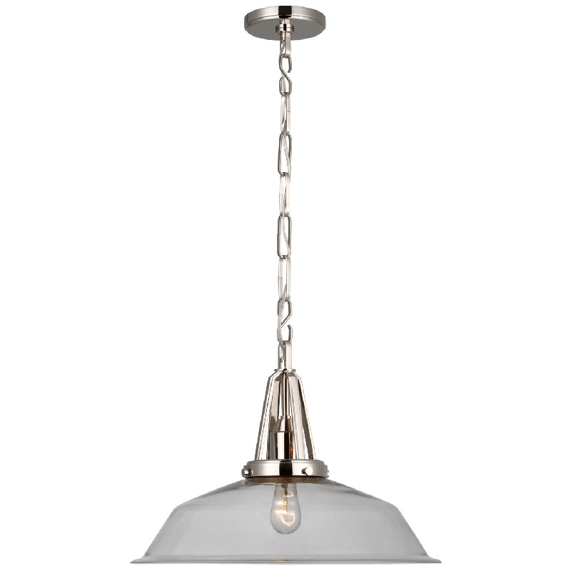 Chapman & Myers Layton Pendant, Polished Nickel, 87.88" H x 20" W x 20" D