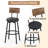 Dining Table Set for 4, 5-Piece Counter Height Bar Table Set with 4 PU Upholstered Stools