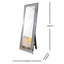 Shyfoy 55x160cm Full Length Mirror Silver Dressing Mirror Glass Flat Mirror Free Standing