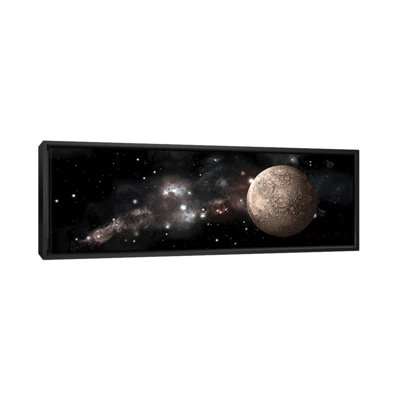 " A Heavily Cratered Moon Alone In Deep Space " by Marc Ward
