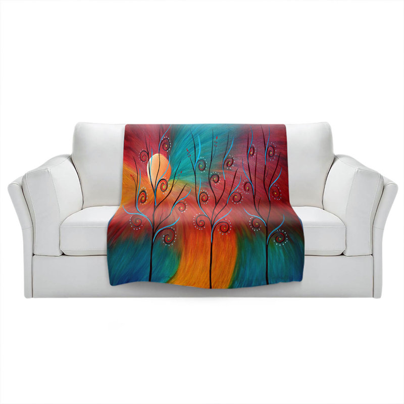 Hand Woven Throw Blanket, 51" W x 60" L
