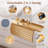 Bamboo Couch Armrest Table, Couch Arm Tray With Removable Couch Cup Holder, 2 In 1 Design Foldable Anti-Slip Bamboo Sofa Arm Tray For Remote Controls, Phones, Cups And Snacks