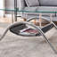 Glass Coffee Table Oval 39" With Storage, Living Room Modern End Table Sofa Side Table Tea Table Clear Glass With Chrome Legs For Home Office Waiting Reception Furniture