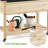 Alhanouf Fir Wood Elevated Planter with Fabric Liner & Wheels-1147462723