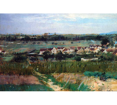 « the village » par berthe morisot, reproduction d’art