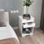 Table de chevet avec 2 tiroirs, table de bout, table de chevet avec espace ouvert, poignée dorée, design Morden, pour salon, chambre à coucher, assemblage facile