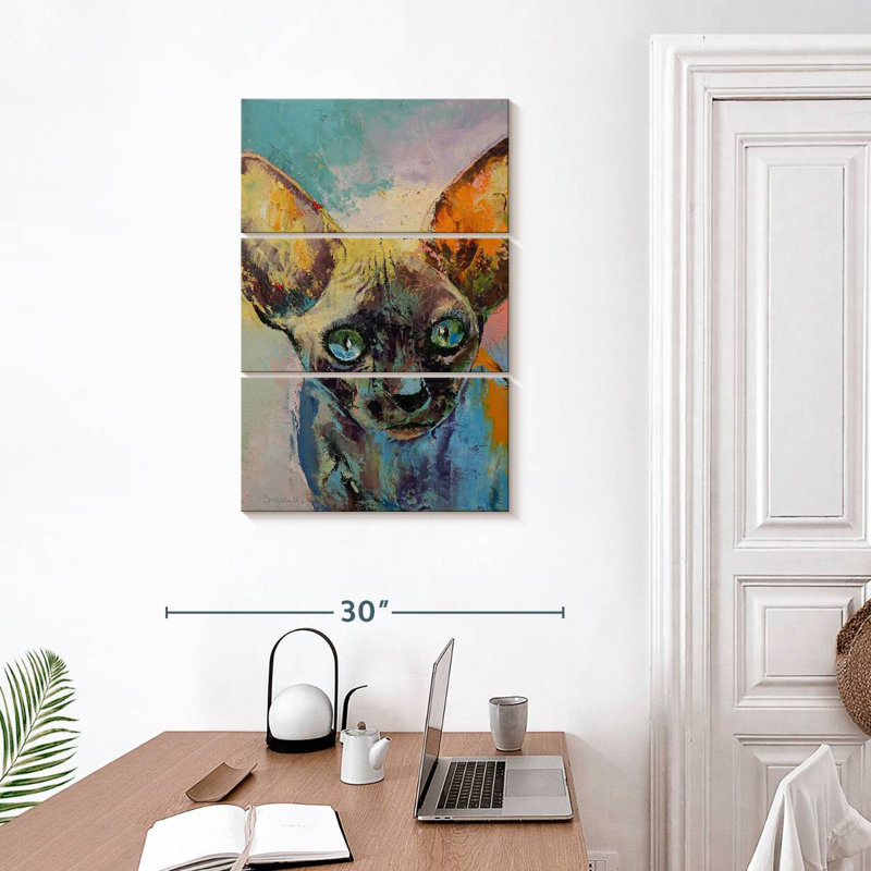 Brampt Sphynx Cat Portrait, 32" H x 20" W