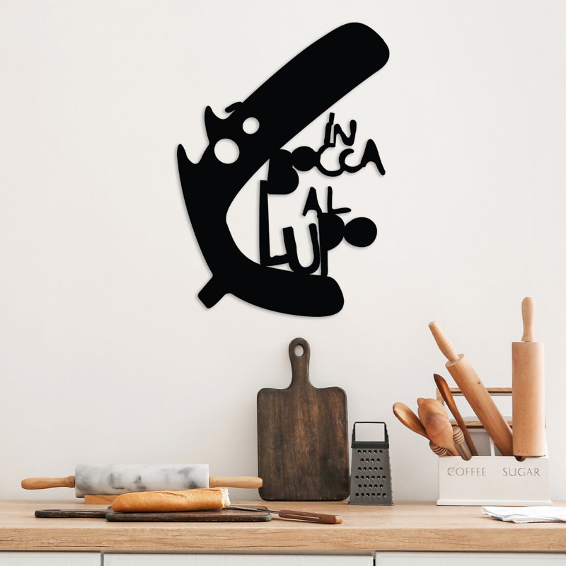 Stylish Decorative Metal Wall Accessory, Black, 15.8 x 22.0 Inches | 100% Metal Construction, Thickness: 0.06 Inches | Lightweight at 2.2 lbs | Perfect for Home Decor & Modern Interiors, Durable and Eye-Catching Design