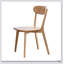 Chaise en bois de chêne massif avec finition naturelle et conception ergonomique pour une assise confortable