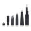 Chess Set Acrylic Chicago With Marble Hatch Board