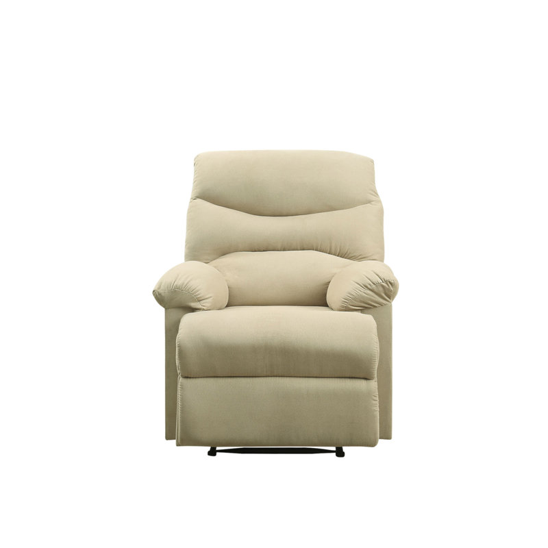 Fauteuil inclinable avec accoudoirs coussinés, Microfibre/microsuède beige