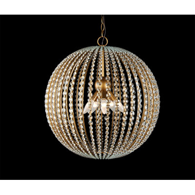Crandon 5 - Light Crystal Globe Chandelier
