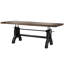 Solid Wood Top Metal Base Dining Table-88691727